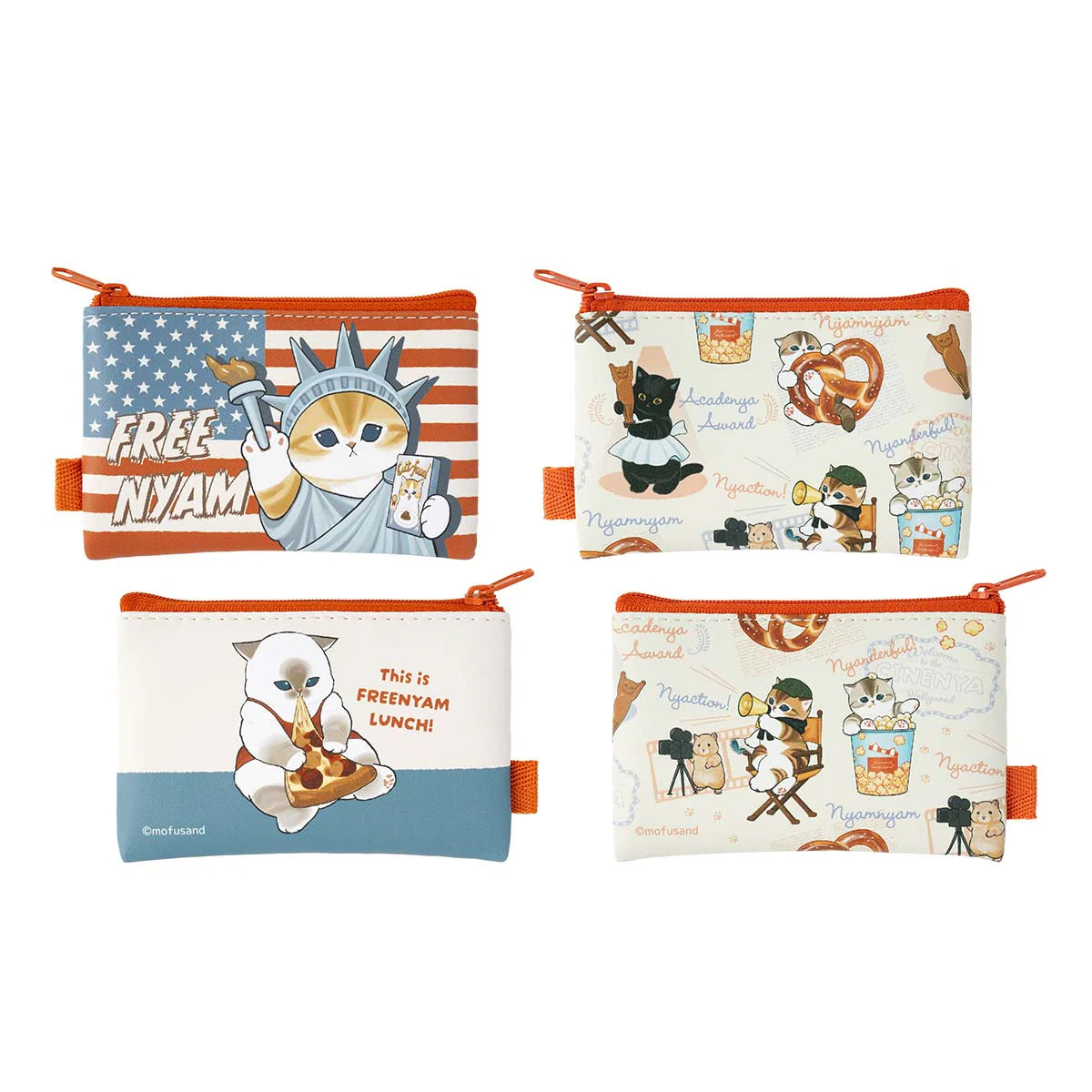 Mofusand 環遊世界系列 - 方形收納袋（2個裝）