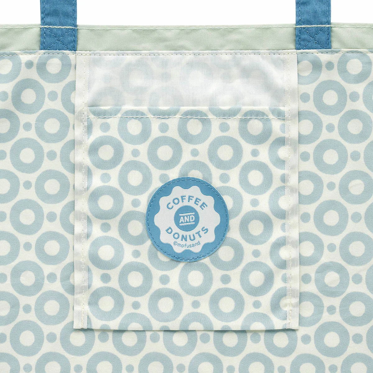【訂貨】Mofusand COFFEE AND DONUTS Flat Tote Bag 手提袋（藍）