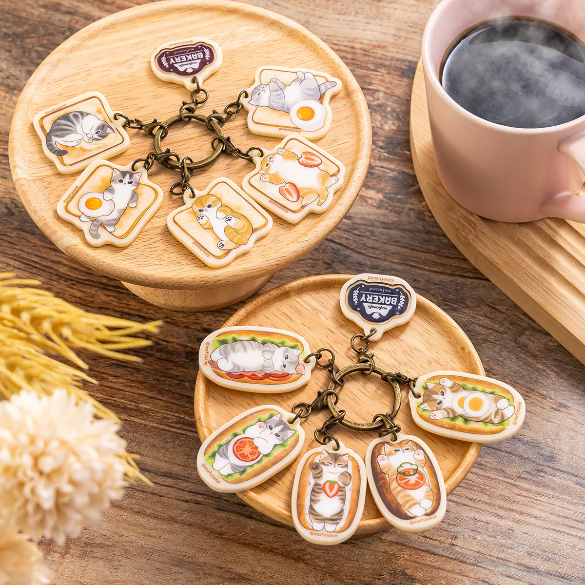 【訂貨】Mofusand mofumofu Bakery - 6連鑰匙扣