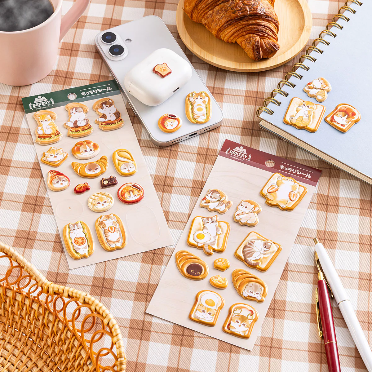 【預訂｜5月】Mofusand mofumofu Bakery 公仔掛飾 - Q彈貼紙