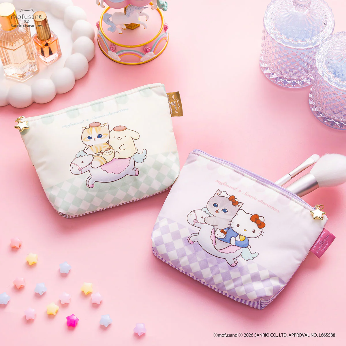 【預訂｜5月】Mofusand x Sanrio 聯乘系列 第三彈 - 化妝袋