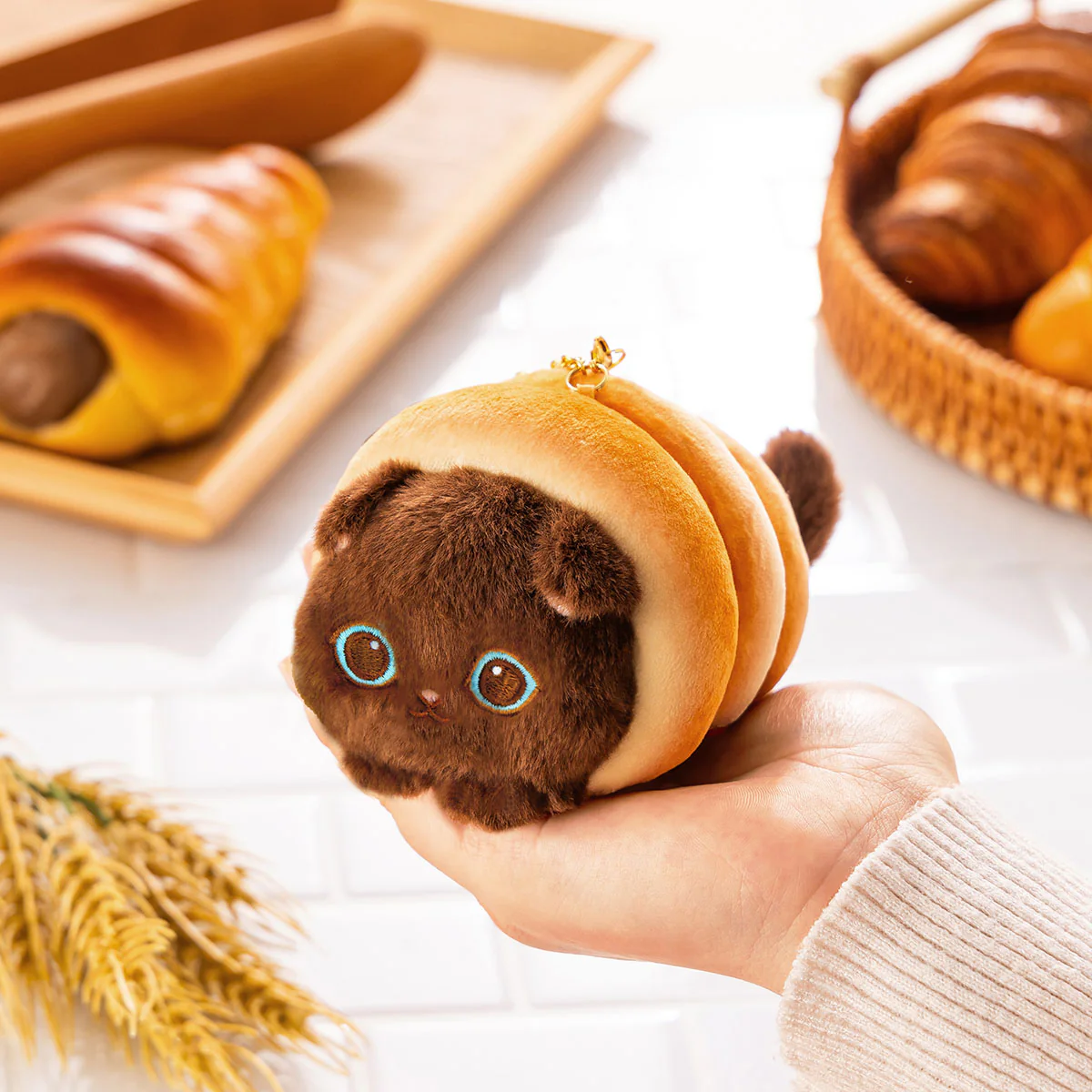 【預訂｜5月】Mofusand mofumofu Bakery 公仔掛飾 - 朱古力貓