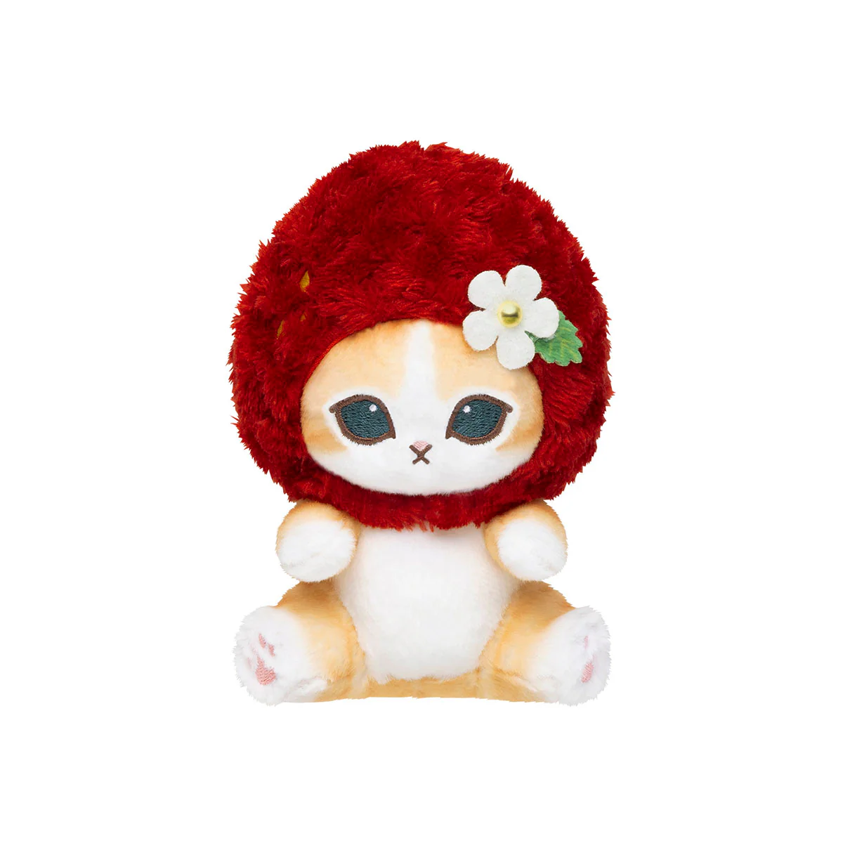【訂貨】Mofusand MERCI STRAWBERRY 草莓系列 藤籃公仔 玩偶（紅）