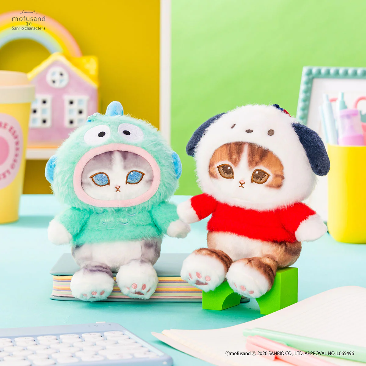 【預訂|5月】Mofusand x Sanrio 聯乘系列 第三彈 - 公仔掛飾