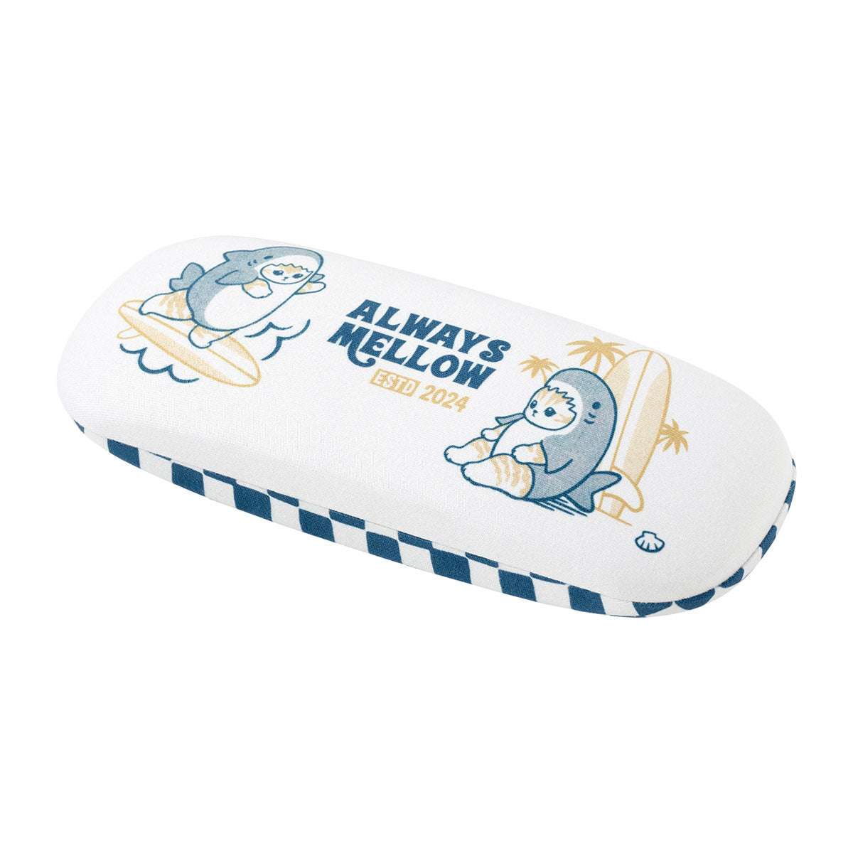 【訂貨】Mofusand BOARD SHARK! 鯊魚貓 眼鏡盒連抹布