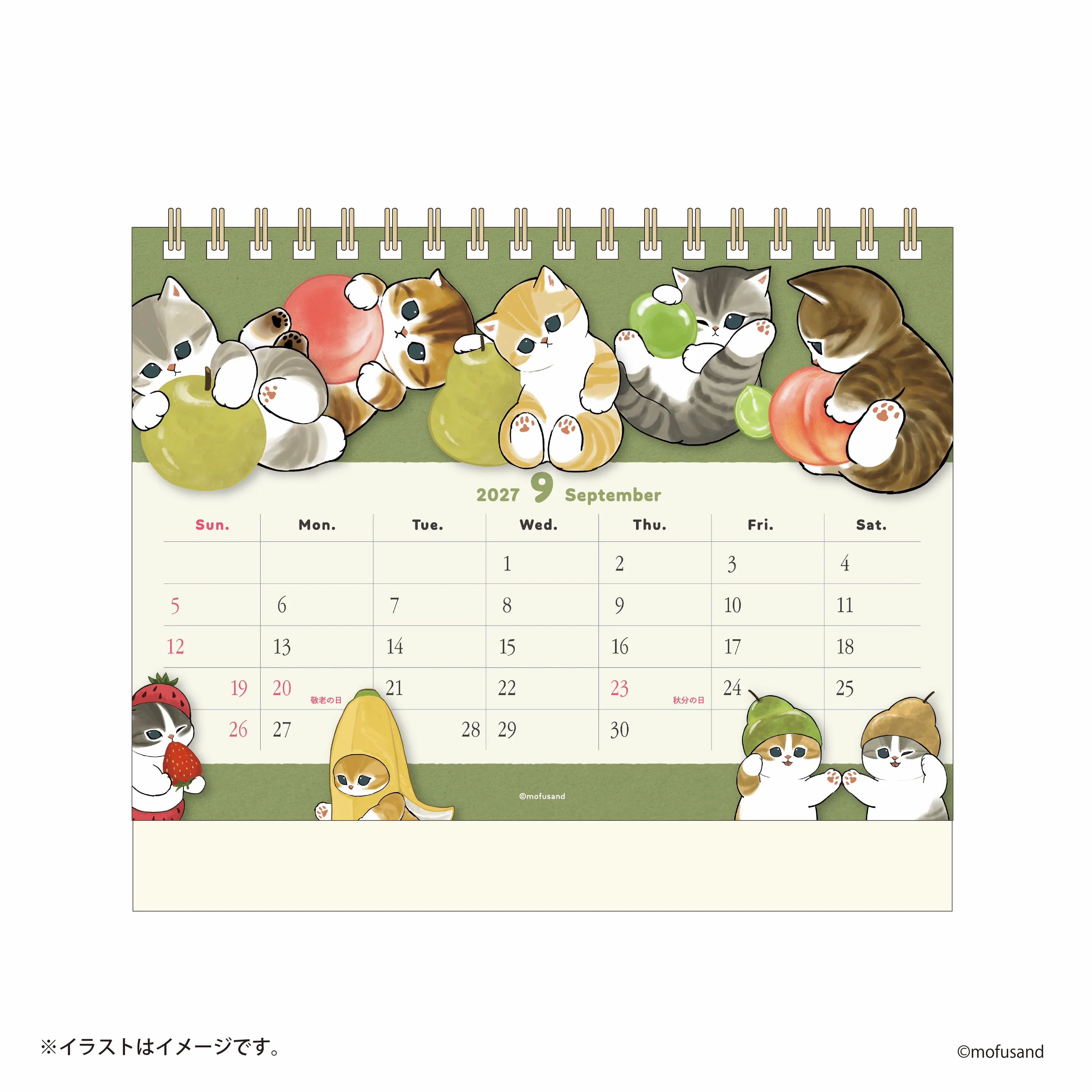 [Order Now] Mofusand 2027 Desk Calendar (Shark Cat with Stickers)