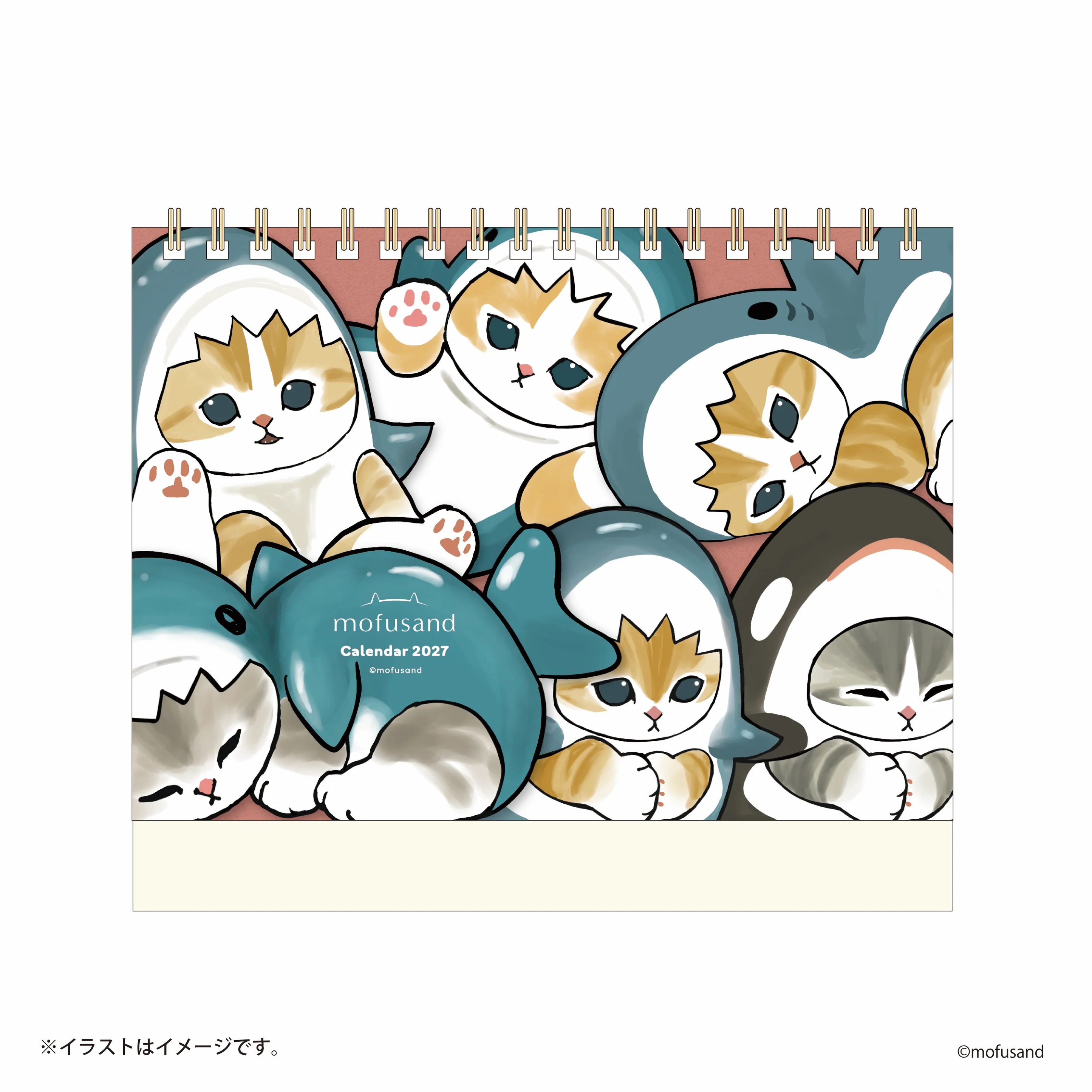 [Order Now] Mofusand 2027 Desk Calendar (Shark Cat with Stickers)
