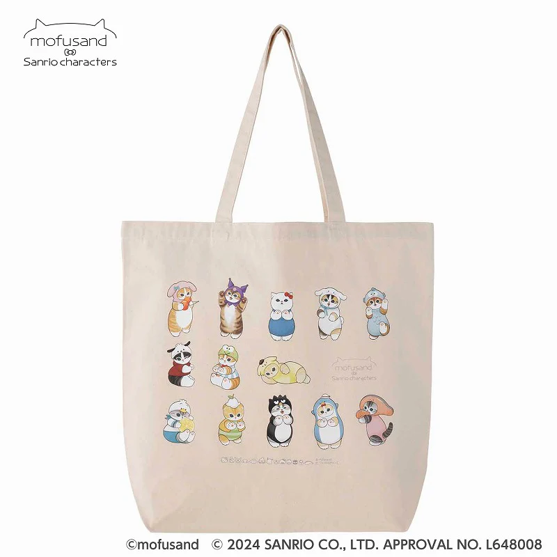 [Order] Mofusand x Sanrio Collaboration Series Part 2: Tote Bag/Shoulder Bag (Large, Beige)