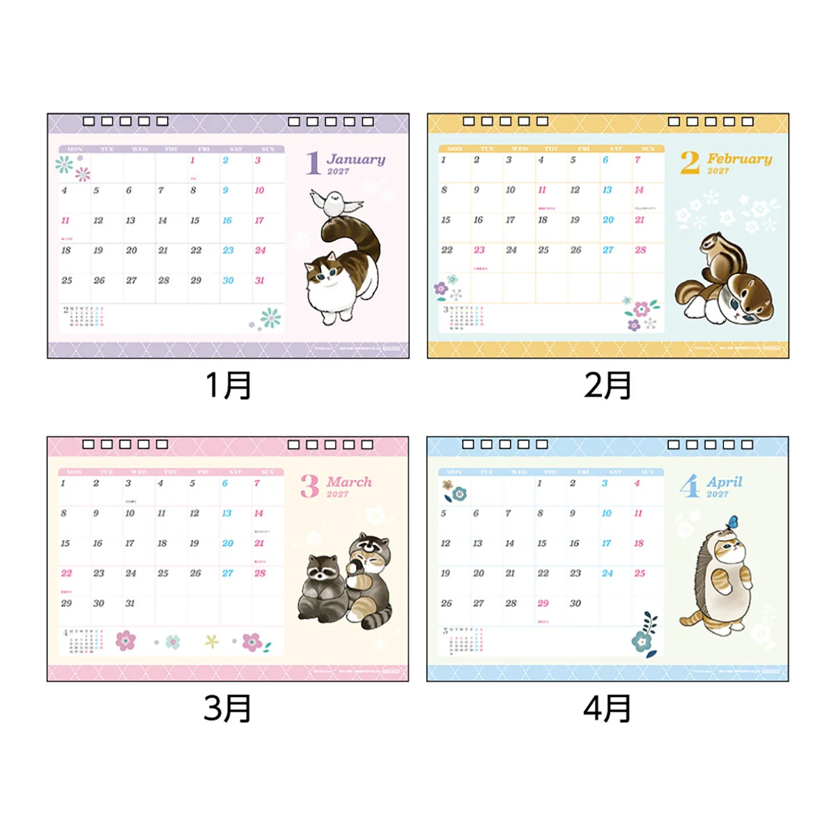 Mofusand 2027 Desk Calendar