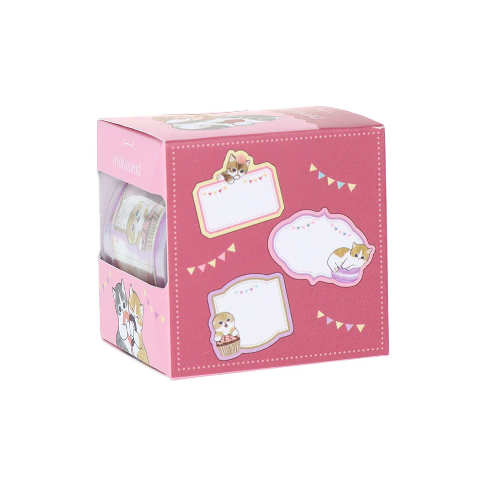 【訂貨】Mofusand 卷裝式貼紙（粉紅-Label）120枚