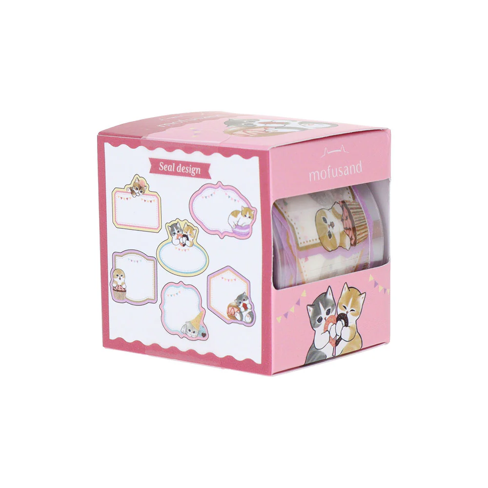 【訂貨】Mofusand 卷裝式貼紙（粉紅-Label）120枚