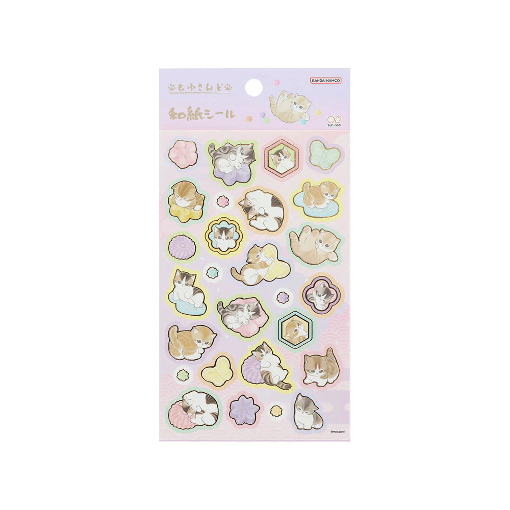 Mofusand 和紙貼紙 - 和三盆