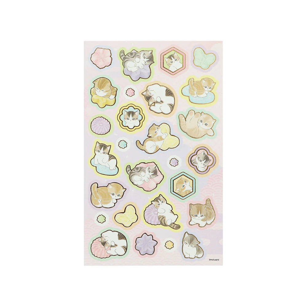 Mofusand 和紙貼紙 - 和三盆