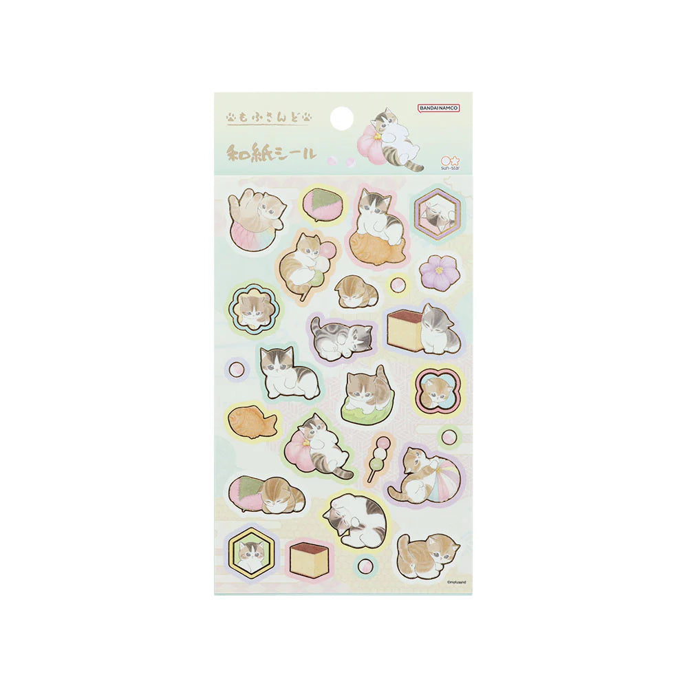 Mofusand 和紙貼紙 - 和菓子