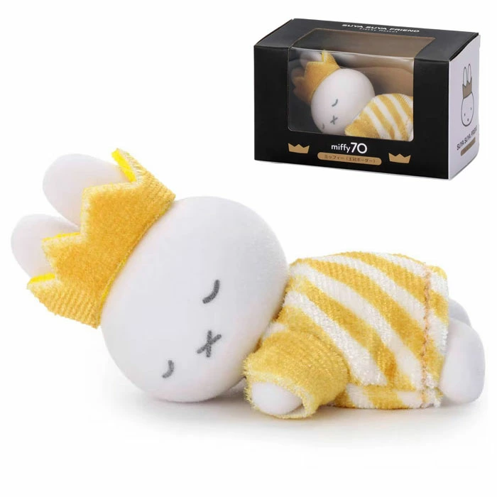 【訂貨】MIFFY Suya Suya Sleeping Friend Flocky Mascot 睡覺公仔擺設 - Miffy70th Gold & Black