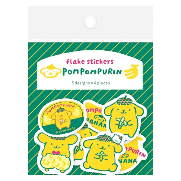 古川紙工 Sanrio Fruit Market 文具系列 - 貼紙包 Flake Stickers - 布甸狗