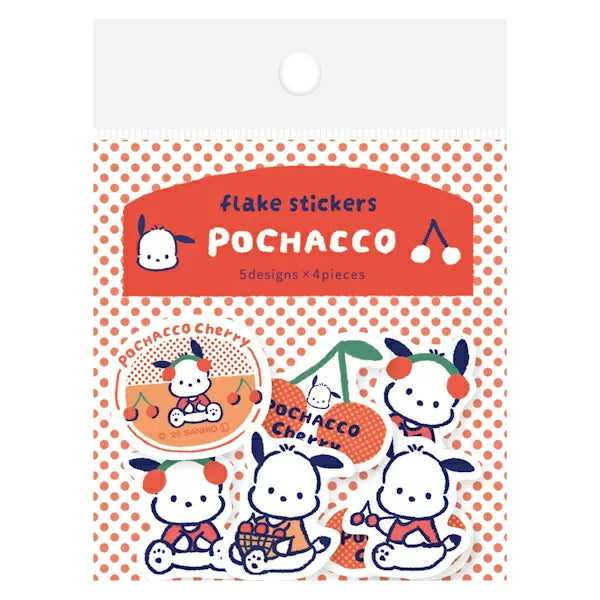 古川紙工 Sanrio Fruit Market 文具系列 - 貼紙包 Flake Stickers - Pochacco