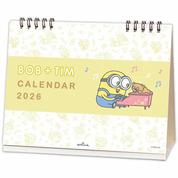 Minions Bob & Tim 2026 座檯月曆
