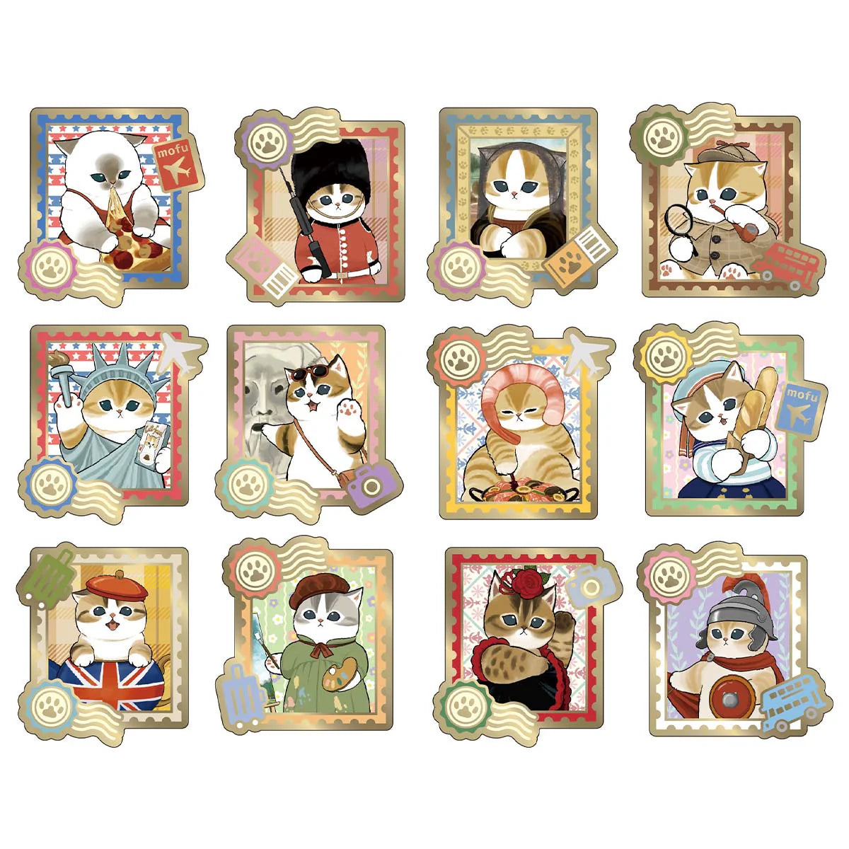 Mofusand 環遊世界系列 - 金屬襟章