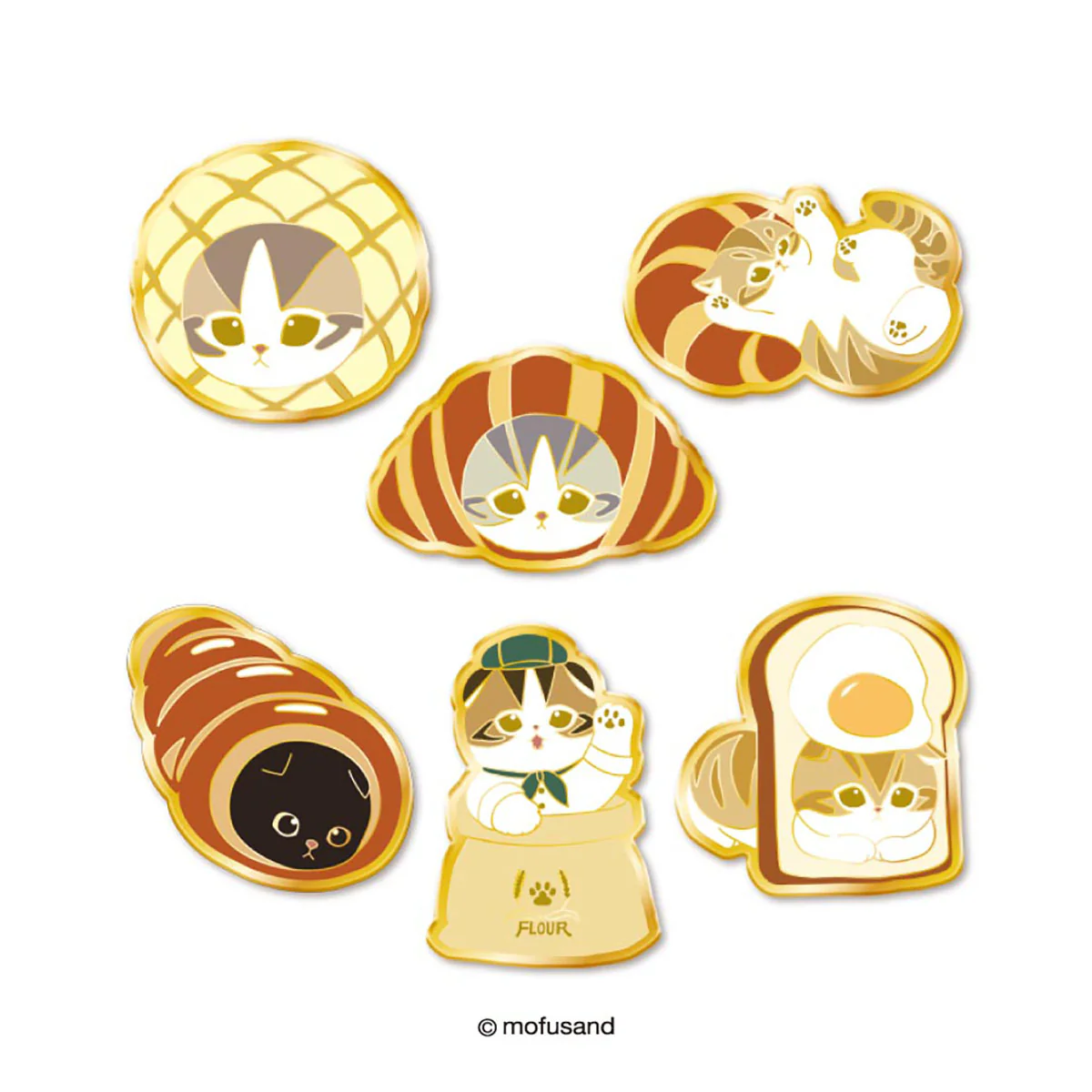 【預訂｜5月】Mofusand mofumofu Bakery - 金屬襟章（盲盒）