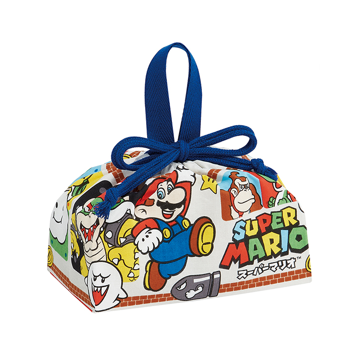 【訂貨】日本 Skater Mario 日本製 午餐袋 索繩袋 便當袋