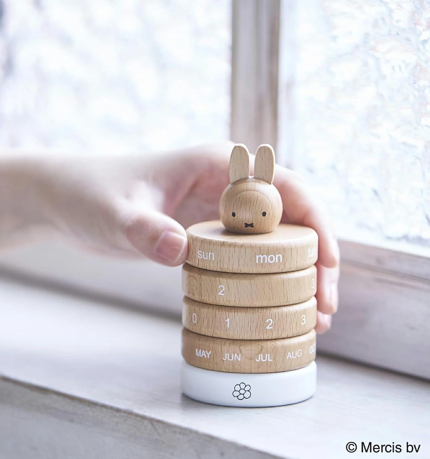 Miffy Wooden Perpetual Calendar Desk Calendar (Cylindrical)
