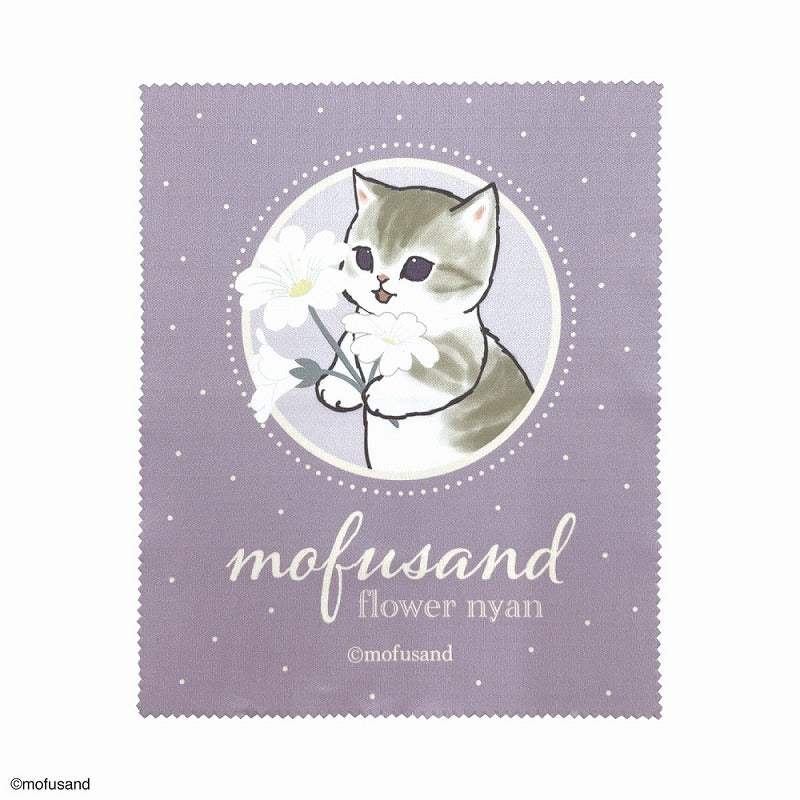 【訂貨】Mofusand 眼鏡盒連抹布（花朵）