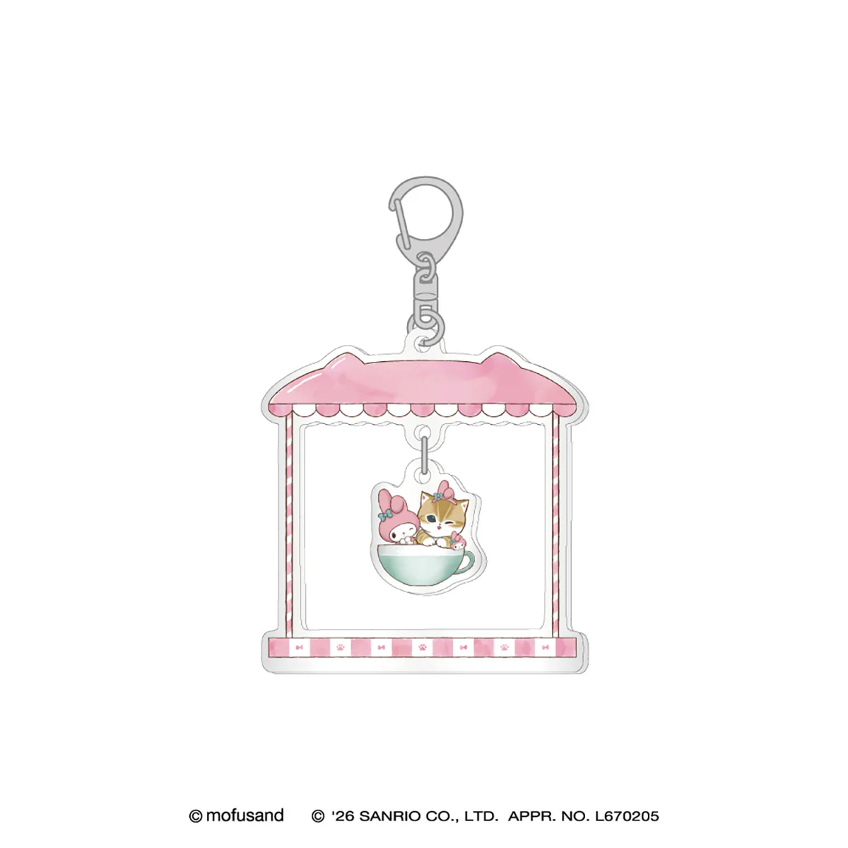 【預訂｜5月】Mofusand x Sanrio 聯乘系列 第三彈 - 亞加力搖搖鑰匙扣