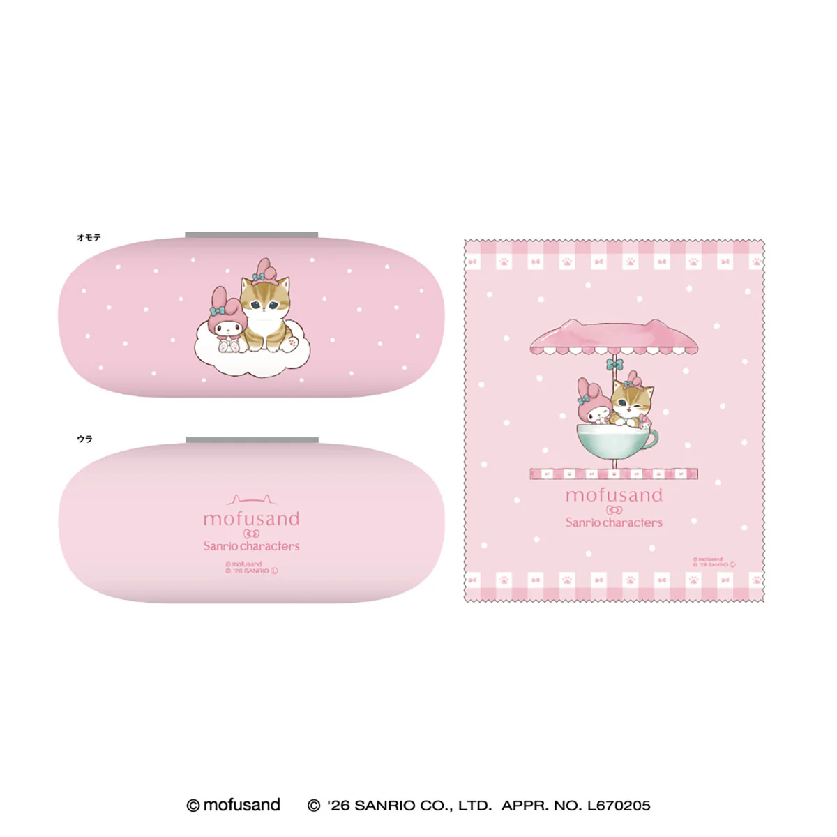 【預訂｜5月】Mofusand x Sanrio 聯乘系列 第三彈 - 眼鏡盒連抹布