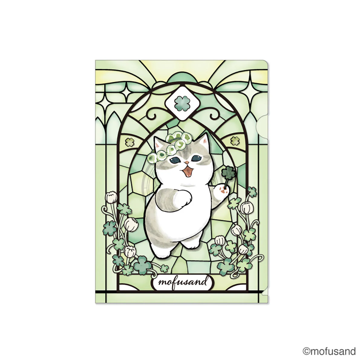 【訂貨】Mofusand 彩繪玻璃風系列 - A4 File