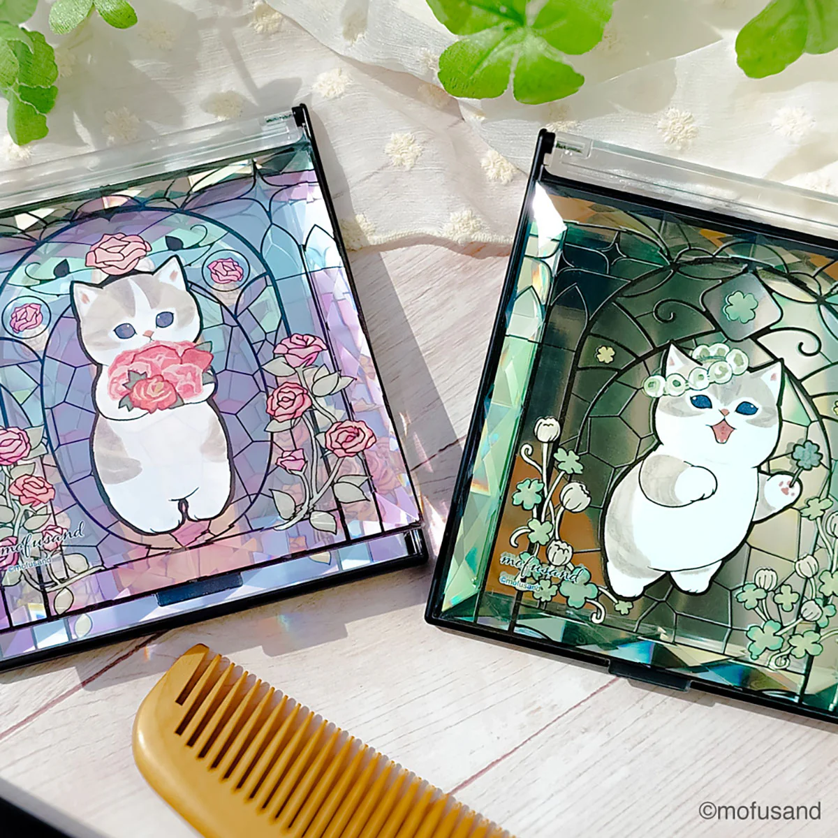[Order Now] Mofusand Stained Glass Series - Folding Mirror