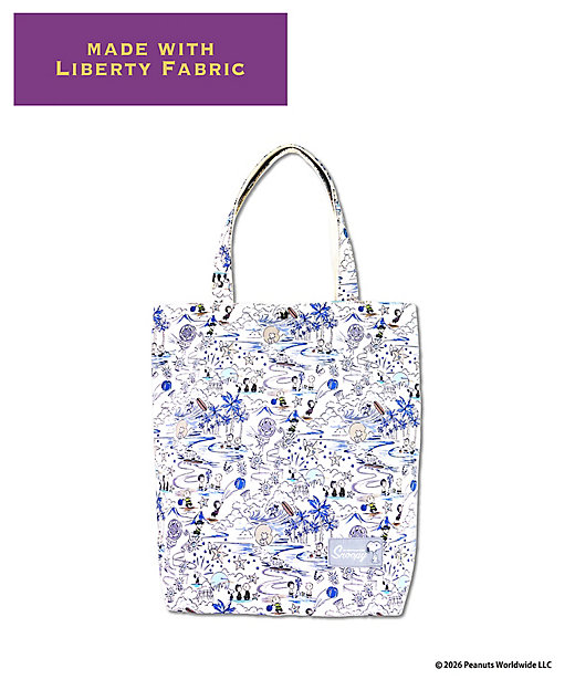 【預訂｜8月】Snoopy in Ginza 銀座展 2026 - Snoopy x Liberty Fabrics SUNNY HOLIDAY 手挽袋 (M)