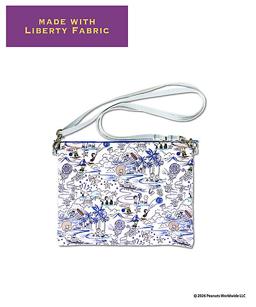 【預訂｜8月】Snoopy in Ginza 銀座展 2026 - Snoopy x Liberty Fabrics SUNNY HOLIDAY 斜揹袋 單肩包