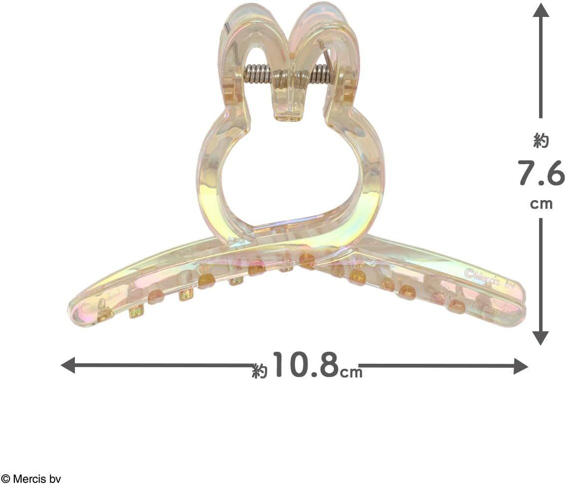 Miffy Hair Accessory Series -Twist Clips, Large Claw Clip - Gold