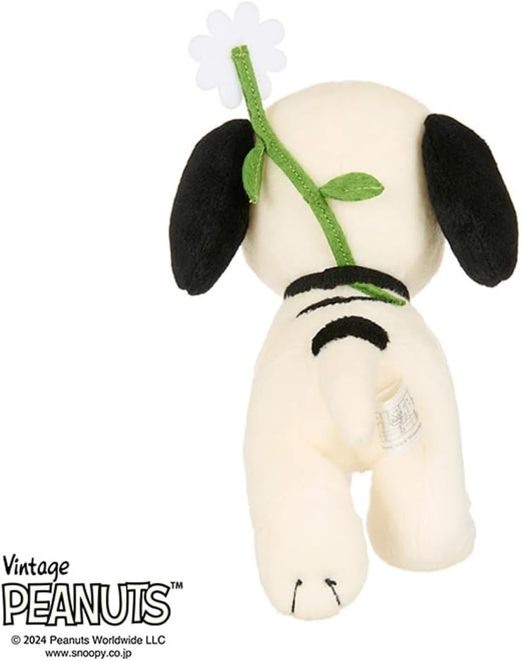 【訂貨】PEANUTS 75週年商品 - 復古Snoopy 公仔/掛飾（頭頂花朵）