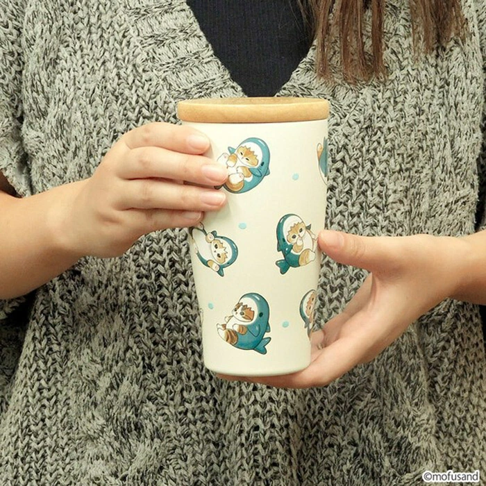 【訂貨】Mofusand 不鏽鋼 木蓋保溫杯 