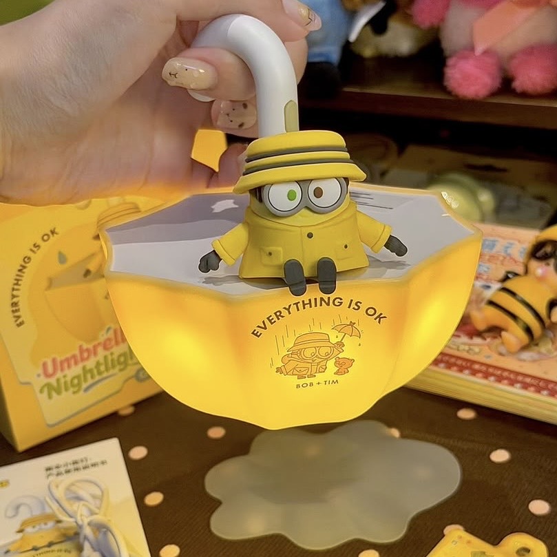 【預訂|11月中】Minions Bob & Tim 迷你兵團 小小兵 雨傘造型無線小夜燈
