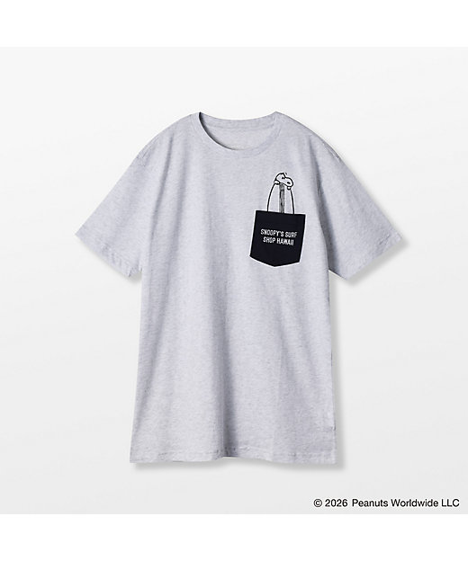 【預訂｜8月】Snoopy in Ginza 銀座展 2026 - SNOOPY’S SURF SHOP Tshirt (Pocket Peek)