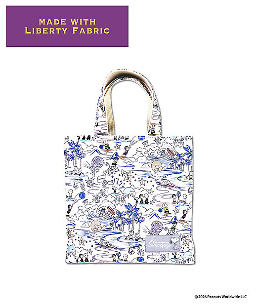 【預訂｜8月】Snoopy in Ginza 銀座展 2026 - Snoopy x Liberty Fabrics SUNNY HOLIDAY 手挽袋 (S)