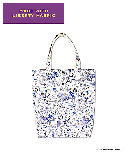 【預訂｜8月】Snoopy in Ginza 銀座展 2026 - Snoopy x Liberty Fabrics SUNNY HOLIDAY 手挽袋 (M)