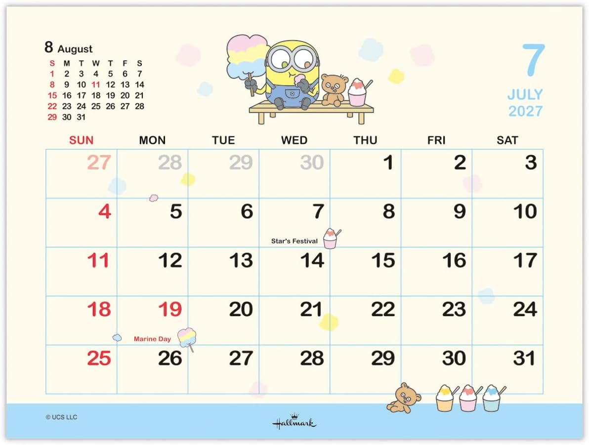 【訂貨】Minions 迷你兵團 小小兵 Bob & Tim 2027 座檯月曆
