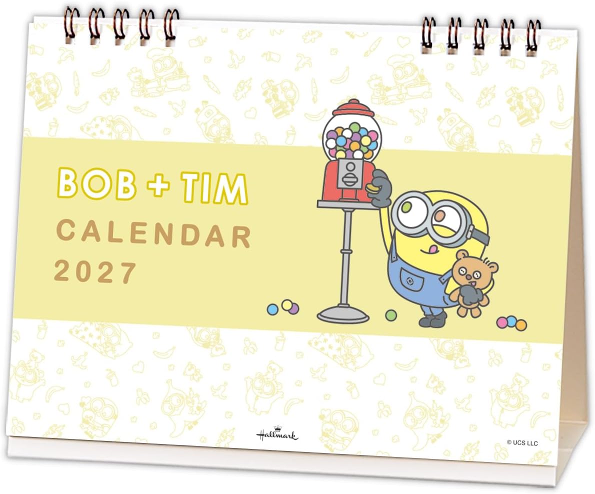 【訂貨】Minions 迷你兵團 小小兵 Bob & Tim 2027 座檯月曆