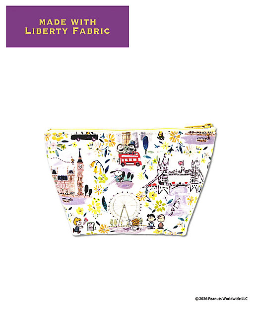 【預訂｜8月】Snoopy in Ginza 銀座展 2026 - Snoopy x Liberty Fabrics LONDON 化妝袋