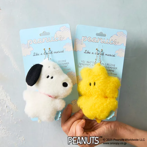 【預訂｜1月】Peanuts Snoopy & Woodstock 雲朵款 豆豆眼掛飾公仔