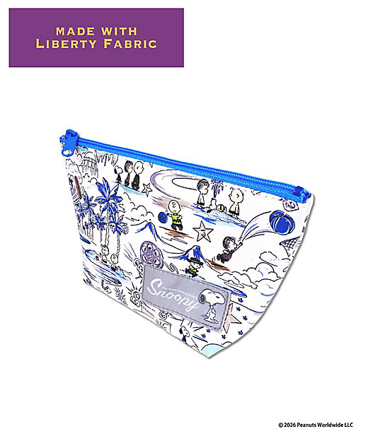【預訂｜8月】Snoopy in Ginza 銀座展 2026 - Snoopy x Liberty Fabrics Sunny Holiday 化妝袋