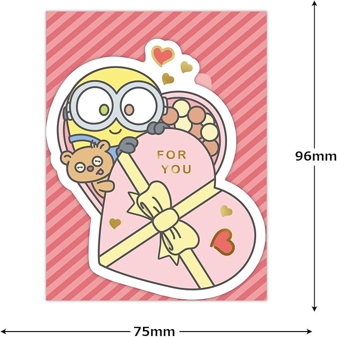 【訂貨】Minions Bob & Tim 立體迷你心意卡（心形 For You）