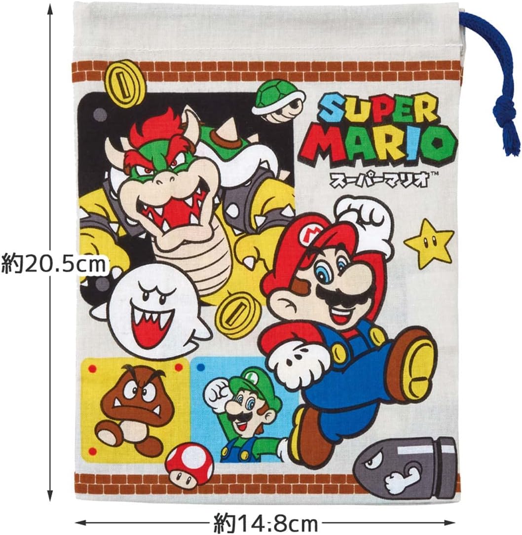 【訂貨】日本 Skater Mario 日本製 索繩袋 牙刷袋