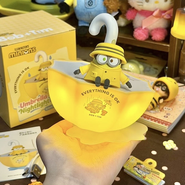 【預訂|11月中】Minions Bob & Tim 迷你兵團 小小兵 雨傘造型無線小夜燈