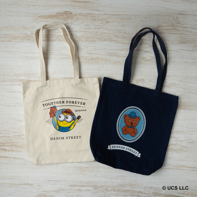 【訂貨】MINIONS in DENIM STREET Bob & Tim Tote Bag 上膊袋