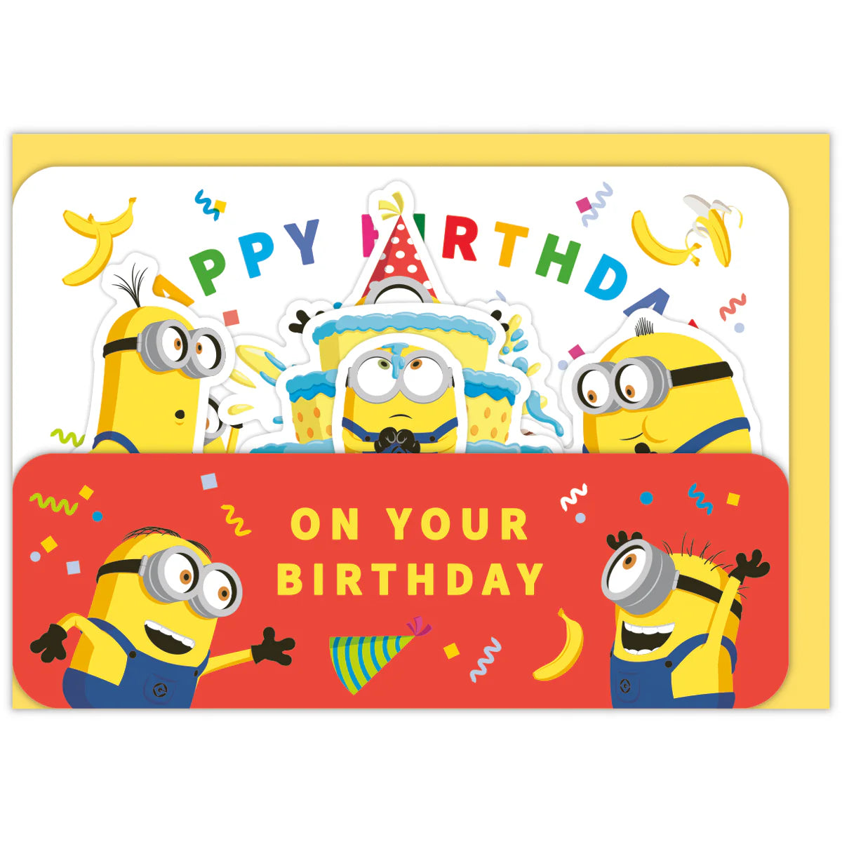 Minions 立體生日卡 (蛋糕)